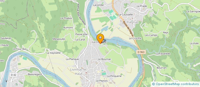 localisation de l'entreprise SAS TRAVAUX PUBLICS ET AGRICOLES  LIVINHAC-LE-HAUT