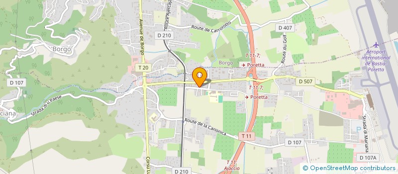 localisation de l'entreprise SAS TRC TRANSPORTS ROUTIERS CORSE  LUCCIANA