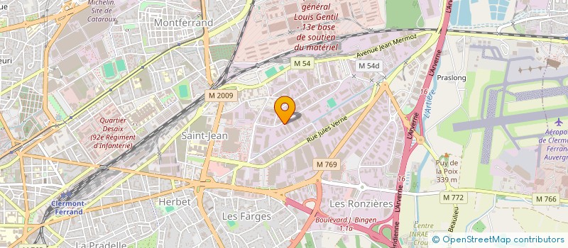 localisation de l'entreprise SAS UPPERHOLD  CLERMONT-FERRAND