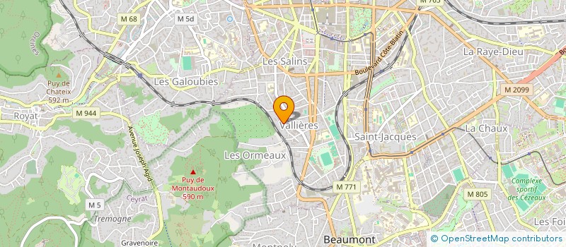 localisation de l'entreprise SAS V 2  CLERMONT-FERRAND