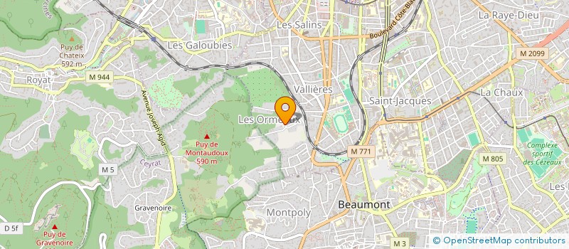 localisation de l'entreprise SAS V 4  CLERMONT-FERRAND