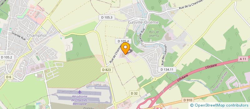 localisation de l'entreprise SAS V3S  GASVILLE-OISEME