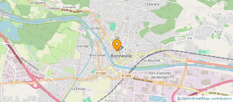 localisation de l'entreprise SAS VALENTYNA  BONNEVILLE