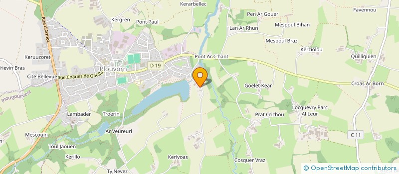 localisation de l'entreprise SAS VALOD  PLOUVORN