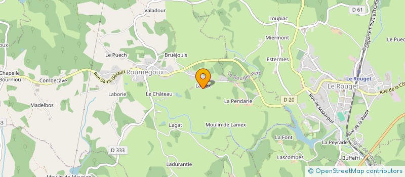 localisation de l'entreprise SAS VERMEIL CLAUDE à ROUMEGOUX