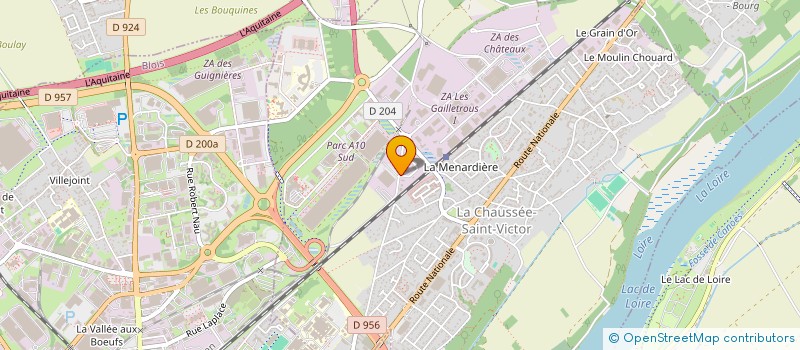 localisation de l'entreprise SAS VIACROZE  VINEUIL