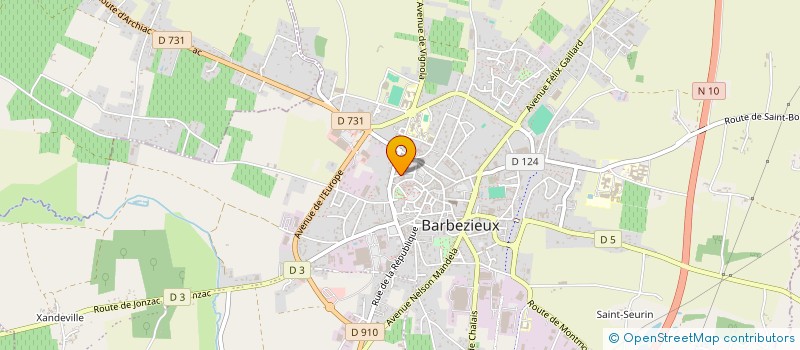 localisation de l'entreprise SAS VICARD à BARBEZIEUX-SAINT-HILAIRE