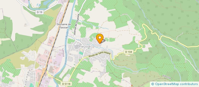 localisation de l'entreprise SAS VIGNES DE BOUZIERS  PIEUSSE