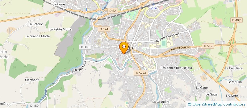 localisation de l'entreprise SAS VIRE CONSTRUCTION à VIRE-NORMANDIE
