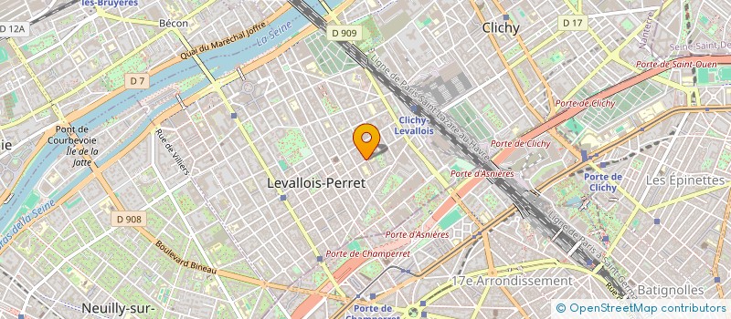 localisation de l'entreprise SAS VJ21 à LEVALLOIS-PERRET
