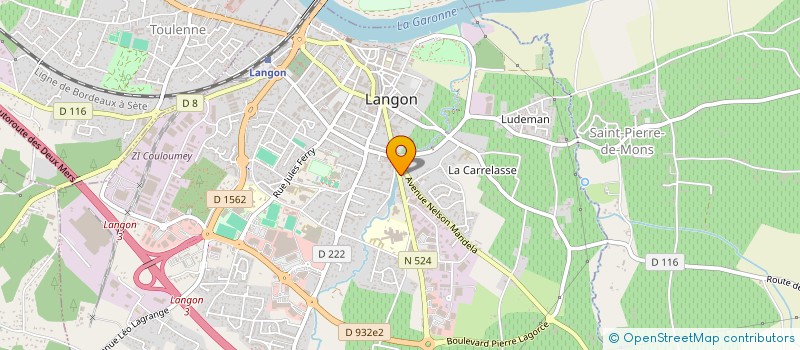 localisation de l'entreprise SAS W ET P  LANGON