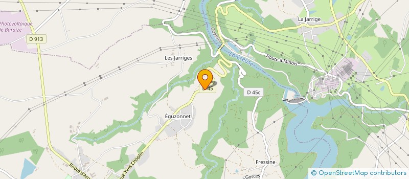 localisation de l'entreprise SAS WOODSTOCK à EGUZON-CHANTOME