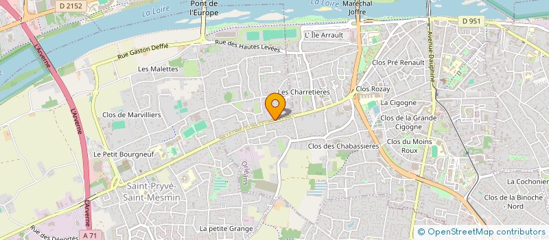 localisation de l'entreprise SAS YB 45 à SAINT-PRYVE-SAINT-MESMIN