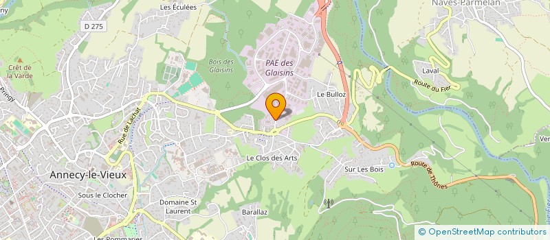 localisation de l'entreprise SAS YB INFRA à ANNECY