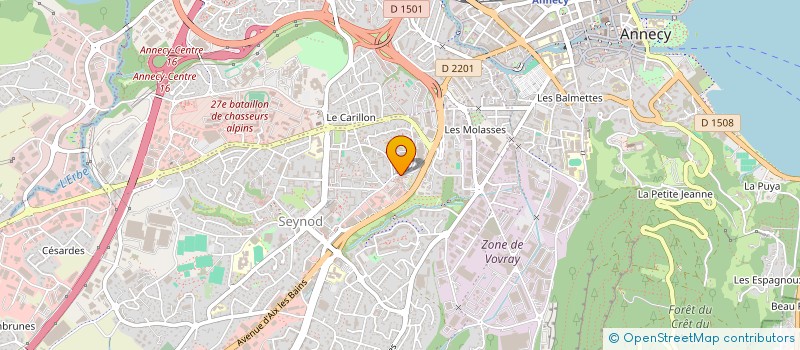 localisation de l'entreprise SAS ZENITUDE ANNECY à ANNECY