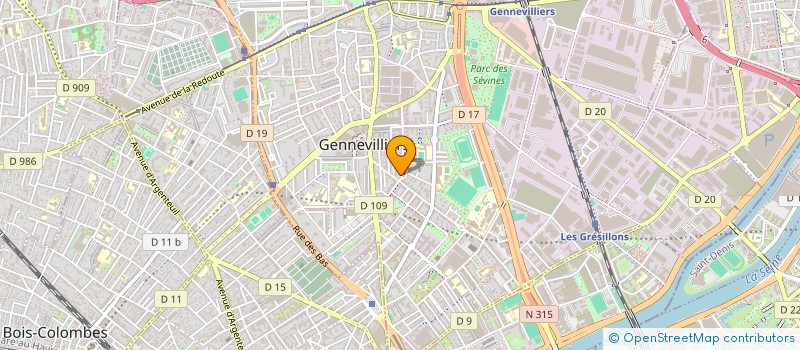 localisation de l'entreprise SASB DISTRIBUTION à GENNEVILLIERS
