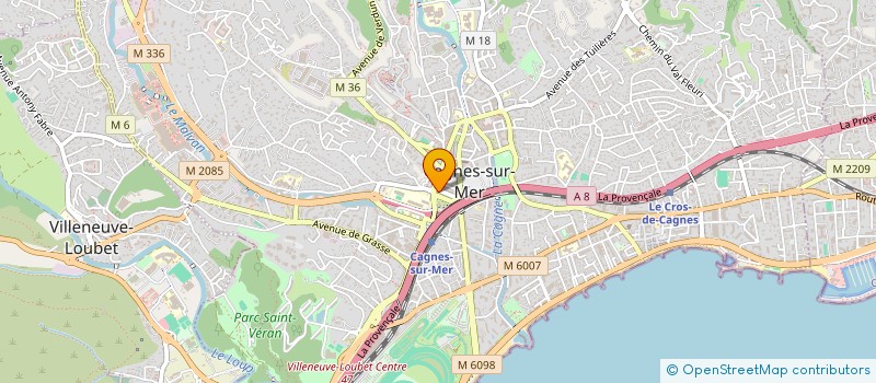 localisation de l'entreprise SASHA à CAGNES-SUR-MER
