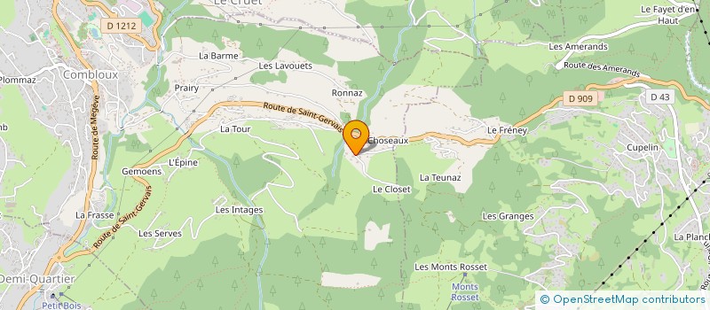 localisation de l'entreprise SASM  COMBLOUX