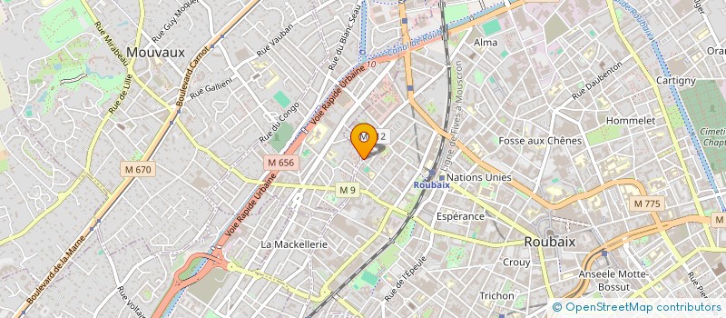 localisation de l'entreprise SASSO TRANSPORTS  ROUBAIX