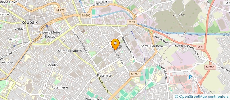 localisation de l'entreprise SASU AMANDINE  ROUBAIX