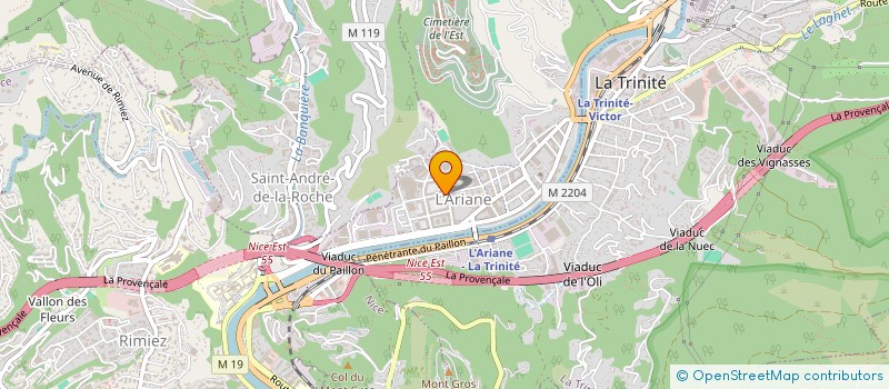 localisation de l'entreprise SASU AZUR BATIMENT SALAH  NICE