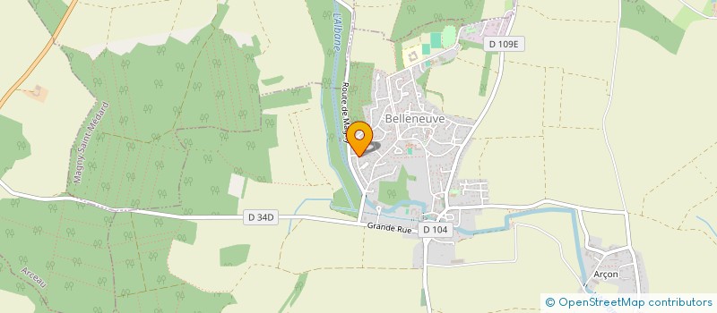 localisation de l'entreprise SASU BAR A CAF' à BELLENEUVE