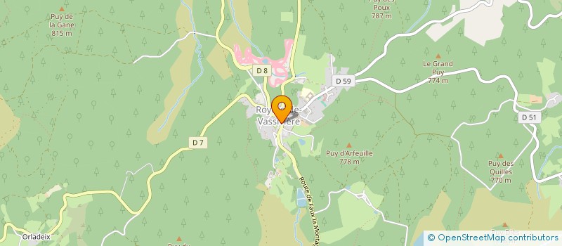 localisation de l'entreprise SASU BOUCHERIE DU LAC à ROYERE-DE-VASSIVIERE