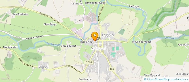 localisation de l'entreprise SASU BOULANGERIE DES TILLEULS à MONTBRON