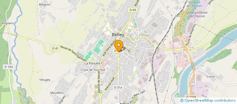 localisation de l'entreprise SASU BRUNO CHANINET  BELLEY