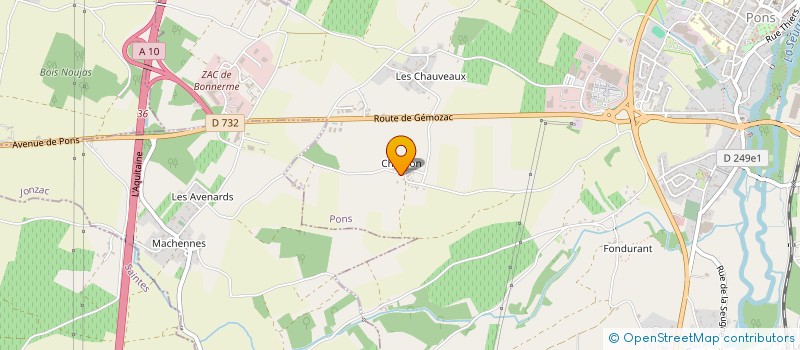 localisation de l'entreprise SASU CAMPING CHARDON  PONS