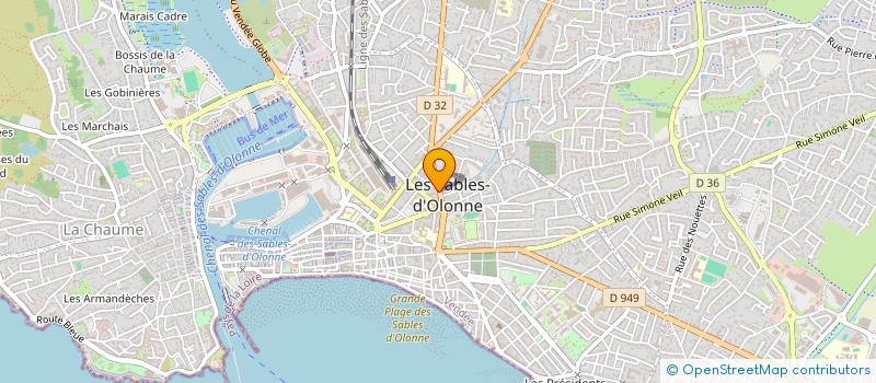 localisation de l'entreprise SASU CAPRICE à LES SABLES D'OLONNE