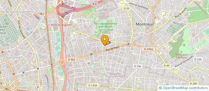 localisation de l'entreprise SASU CHAVAUX HOTEL à MONTREUIL