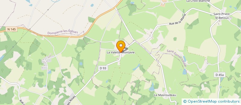 localisation de l'entreprise SASU COIFFURE CARINNE à DOMPIERRE-LES-EGLISES