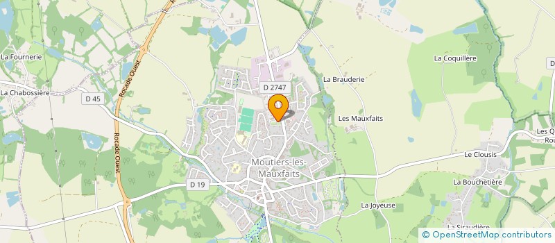 localisation de l'entreprise SASU COIFFURE ELODIE à MOUTIERS-LES-MAUXFAITS