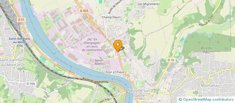 localisation de l'entreprise SASU DB à NEUVILLE-SUR-SAONE