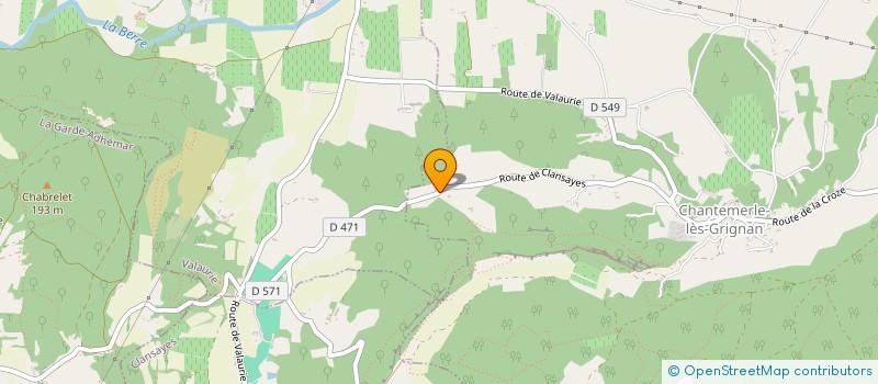 localisation de l'entreprise SASU DOMAINE LE BOIS DES DAMES à CHANTEMERLE-LES-GRIGNAN