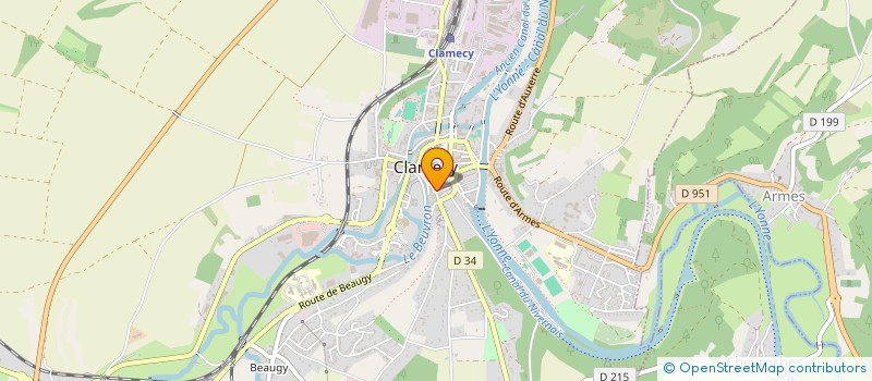 localisation de l'entreprise SASU EMMY COIFFURE MIXTE à CLAMECY
