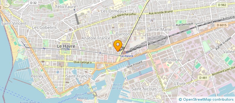 localisation de l'entreprise SASU ENTRE DEUX  LE HAVRE