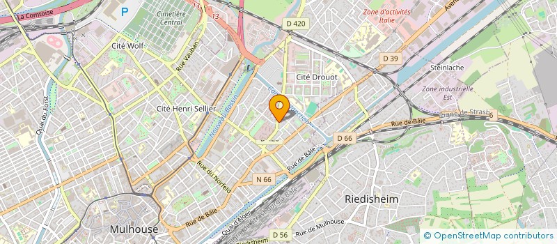 localisation de l'entreprise SASU ETS ERTUC.I  MULHOUSE