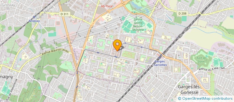 localisation de l'entreprise SASU EURO WORLD INTERNATIONAL  SARCELLES