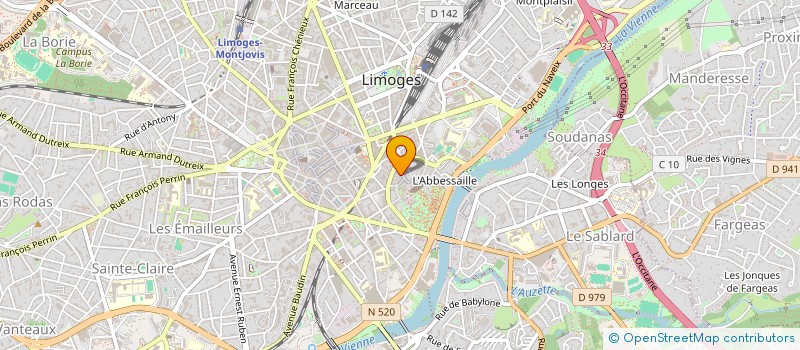 localisation de l'entreprise SASU GOLD LOUNGE à LIMOGES