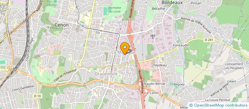 localisation de l'entreprise SASU HA 33  CENON