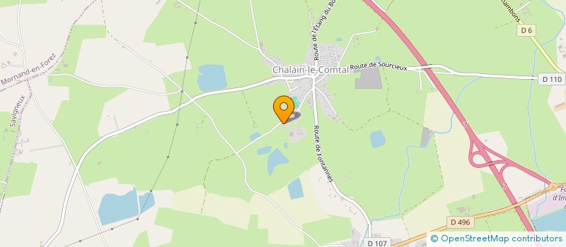 localisation de l'entreprise SASU HUBERT COTTIN  CHALAIN-LE-COMTAL