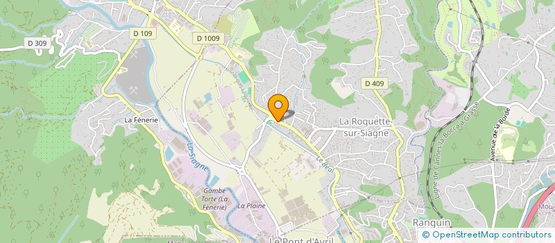 localisation de l'entreprise SASU HYGE TECH CRYO à LA ROQUETTE-SUR-SIAGNE