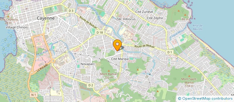 localisation de l'entreprise SASU IDEAL BTP  CAYENNE