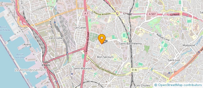 localisation de l'entreprise SASU KMC BAT  MARSEILLE 14EME