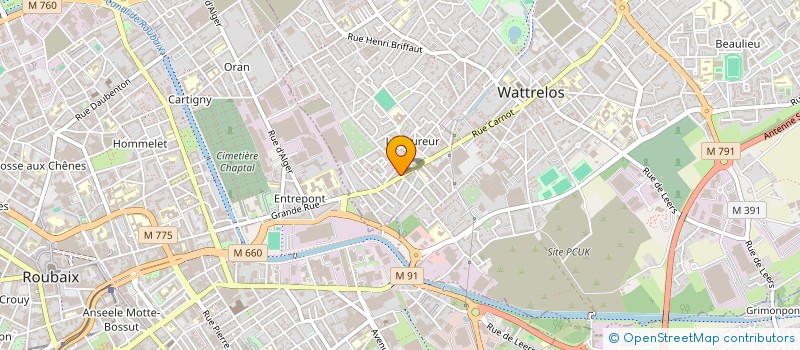 localisation de l'entreprise SASU LEGALES GREEN CBD à WATTRELOS