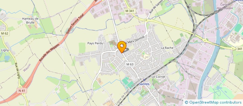 localisation de l'entreprise SASU MV FERMETURE  SANTES