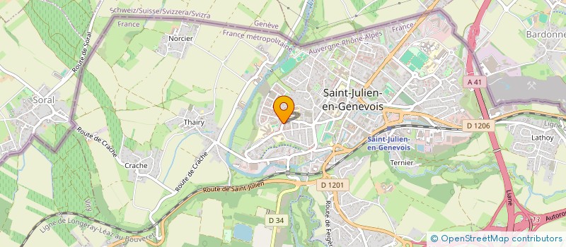 localisation de l'entreprise SASU OLYMPIQUE  SAINT-JULIEN-EN-GENEVOIS