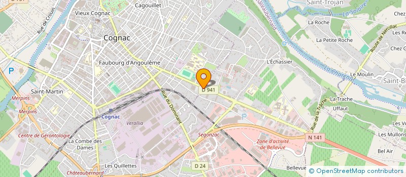 localisation de l'entreprise SASU PECHOT à CHATEAUBERNARD